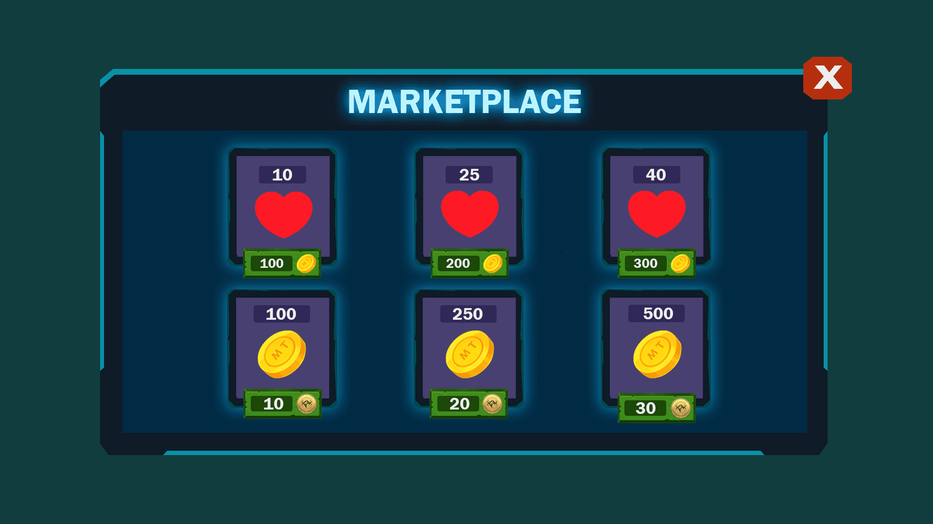 Monster Titans Marketplace